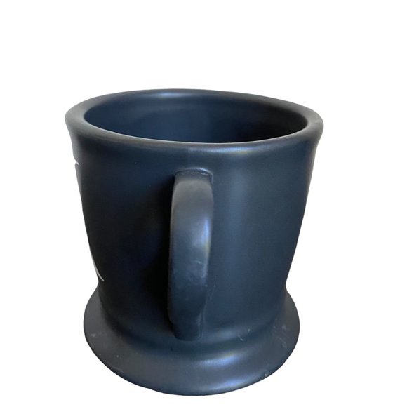 Anthropologie Monogram K Matte Black White Text Initial K Shaving Mug Classic - Picture 3 of 16